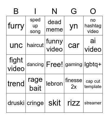 ]=mine Bingo Card