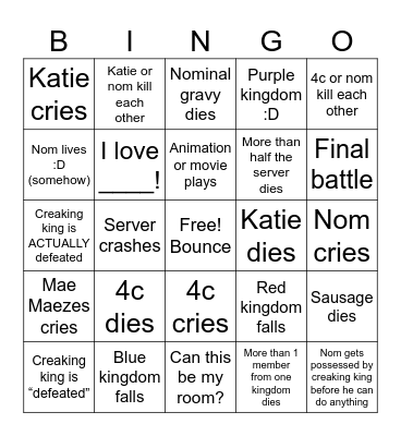 4c Final Day Bingo Card Bingo Card