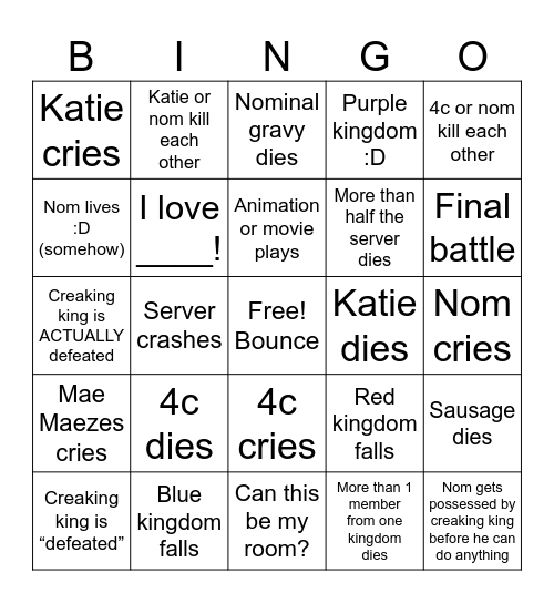4c Final Day Bingo Card Bingo Card