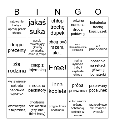TikTokowe filmy Bingo Card