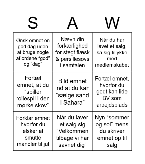 Telefon Bingo Card