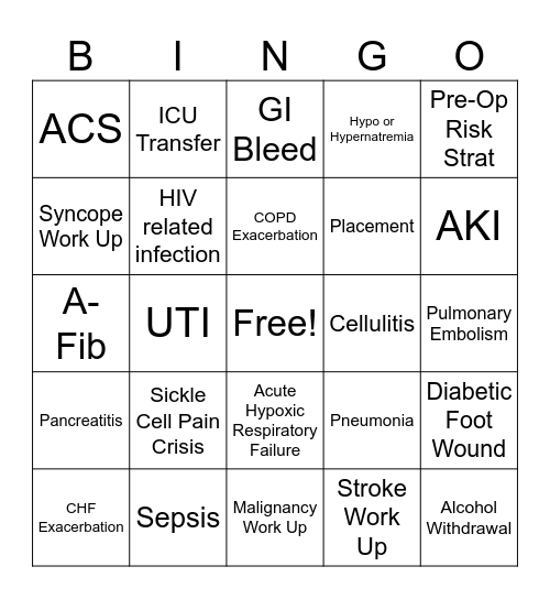 ROH WARDS Bingo Card