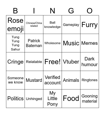 Instagram Reels Bingo Card