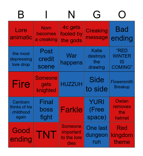 Bannerfall finale Bingo Card