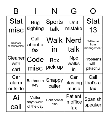 Office Bingo 7 Bingo Card