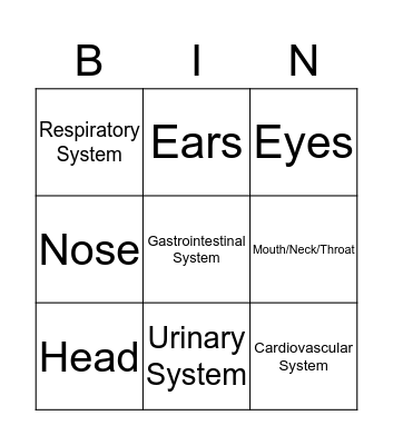 Ch. 2 Bingo Card