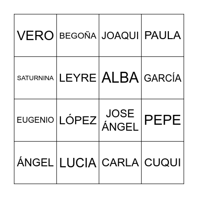FAMILY BINGO Card