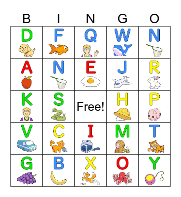 Alphabet Bingo Card