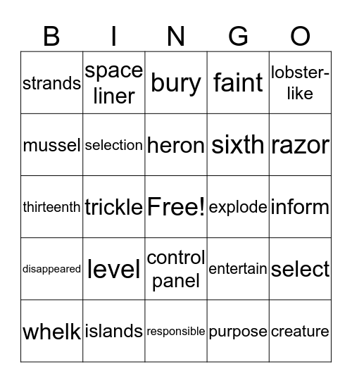 Hermit Hunts a New Home  &  In Space Bingo Card