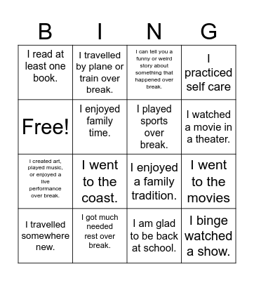 AVID 10 Mingle Bingo Card