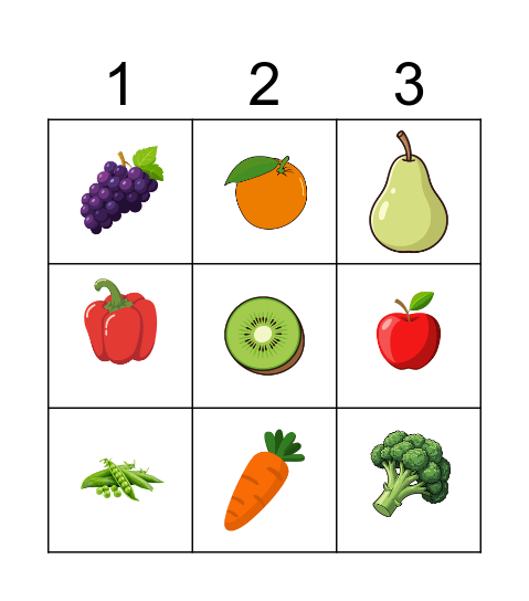 PUU- JA KÖÖGIVILJA BINGO Card