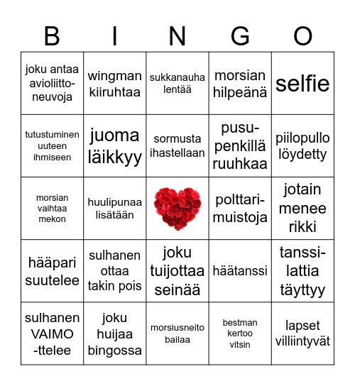 Hääbingo! Bingo Card