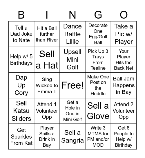 TG New B Bingo Card