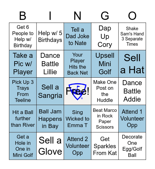 TG New B Bingo Card