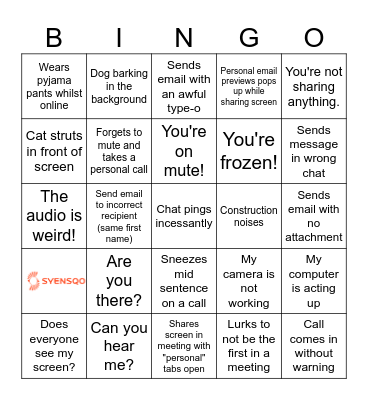Office Bingo Card