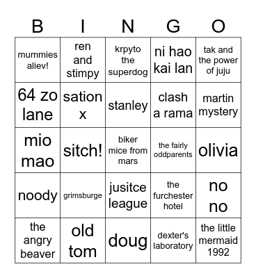 nick pagan Bingo Card