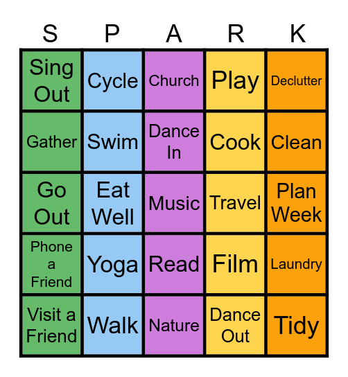 Wellness Momentum Builder Bingo Card