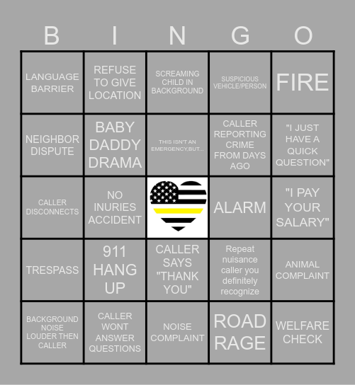 2026 TELECOMMUNICATORS WEEK CALL TAKING Bingo Card