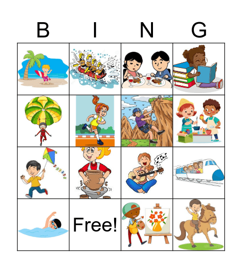 HOLIDAYS Bingo Card