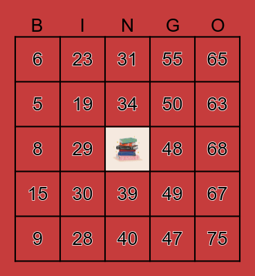 Scraptastic Book Fest Bingo Card