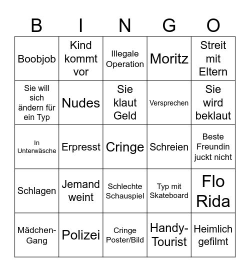 Hilf Mir! Bingo Card
