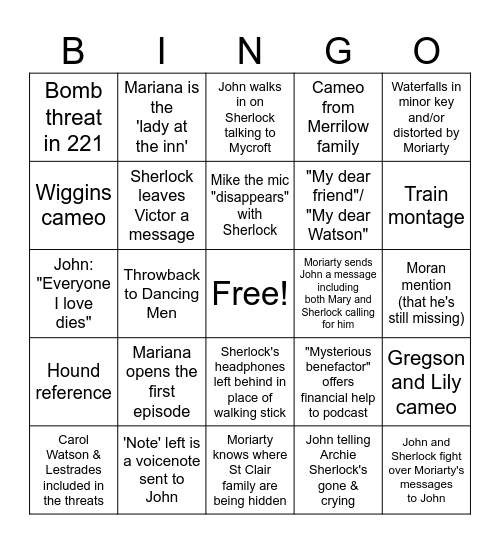 FINA BINGO Card