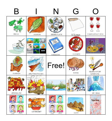 Pesach Bingo Card