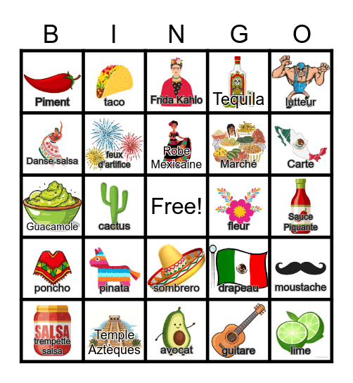 MEXICO Bingo Card