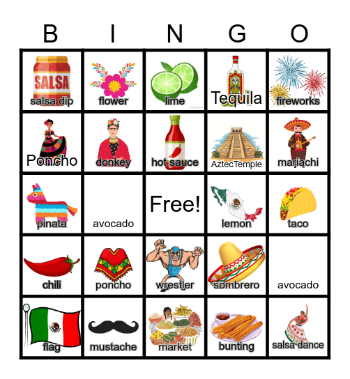 MEXICO Bingo Card
