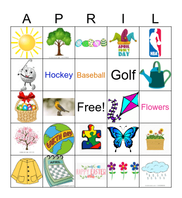 PE - APRIL BINGO Card