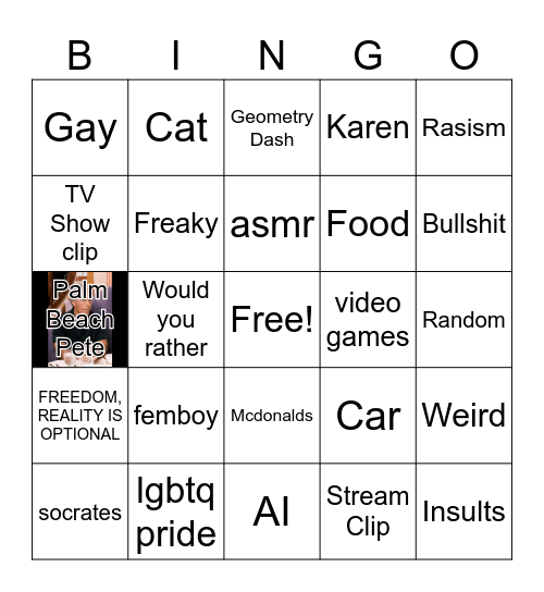 instagram reels bingo Card