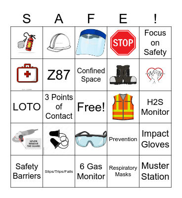 SAFETY Bingo Card