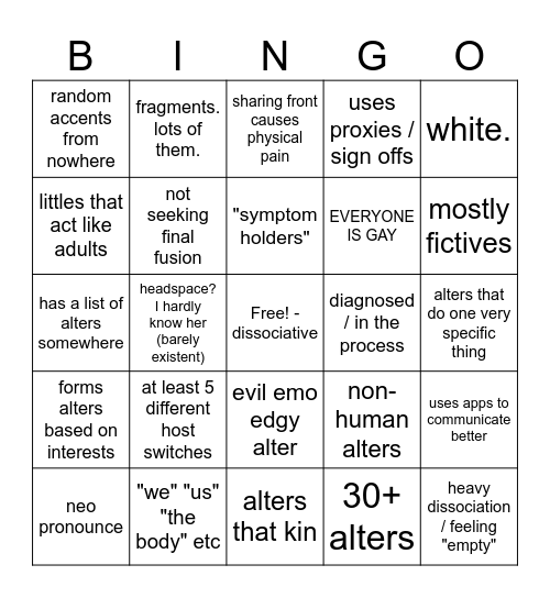 SYSTEM TIME Bingo Card