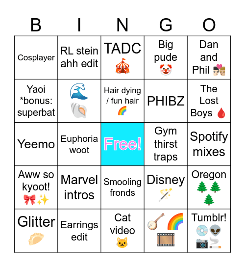 TikTok Bingo Card