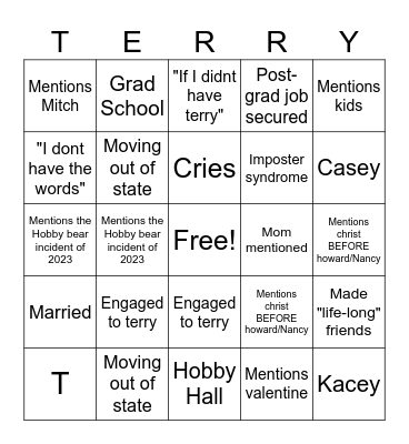 PICNIC 26 Bingo Card