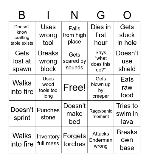 Kohzie Bingo Card Bingo Card