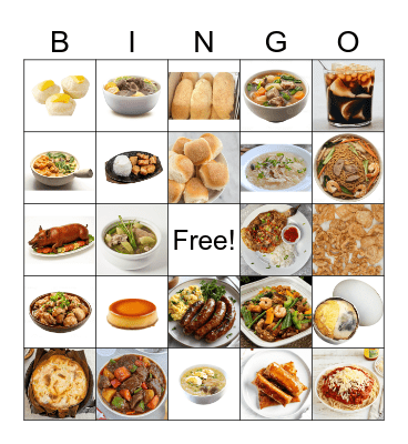 Katipunan GM #4 Bingo - Filipino Food Bingo Card