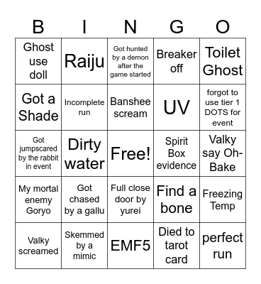 Leon's bingo Card