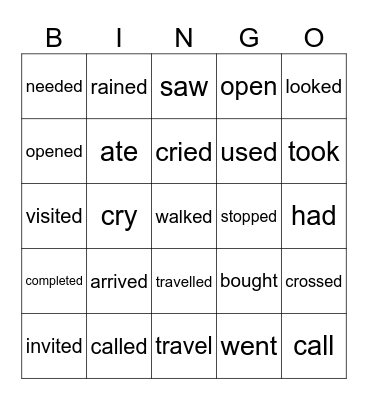 4C Bingo Card