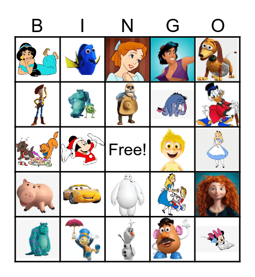 Disney Bingo Card