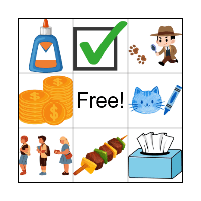 Learning Phonics - ue Bingo Card
