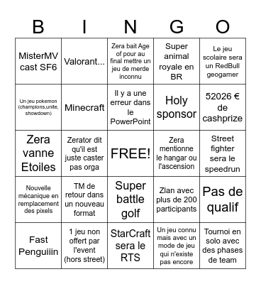 Bridal Shower Bingo Card