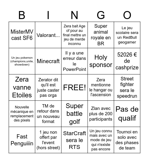 Bridal Shower Bingo Card