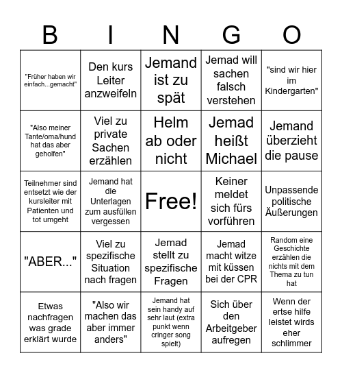 1 Hilfe bullshit Bingo Card