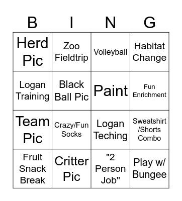 April Bingo Card