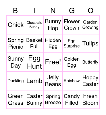 Spring BINGO Card