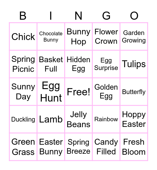 Spring BINGO Card