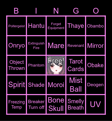 Valkyphobia Bingo Card