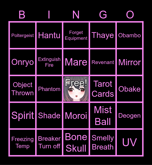 Valkyphobia Bingo Card
