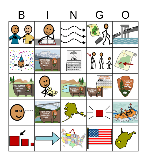 National Park Week Bingo Card